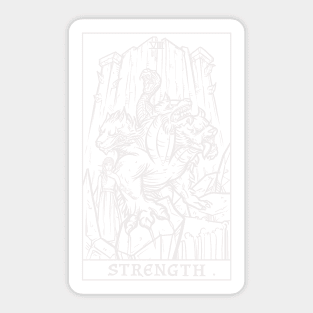 Strength Tarot Card Cerberus and Persephone Sticker